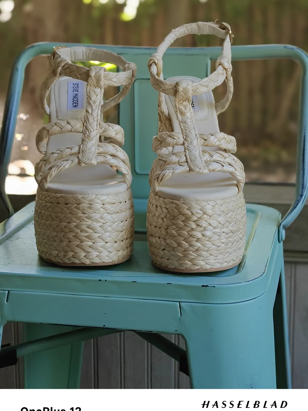 Steve Madden Natural Braided Platform Sandals